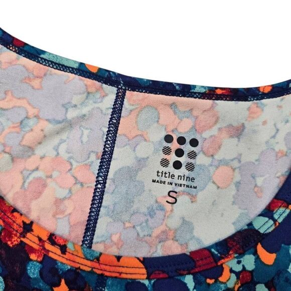 Title Nine A-Line Dream Dress Women's Small Multicolor Circles‎ Preppy Stretch - Picture 4 of 6